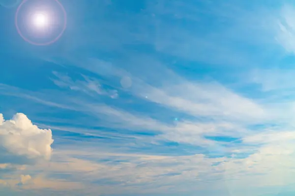 White cloud pattern in blue sky