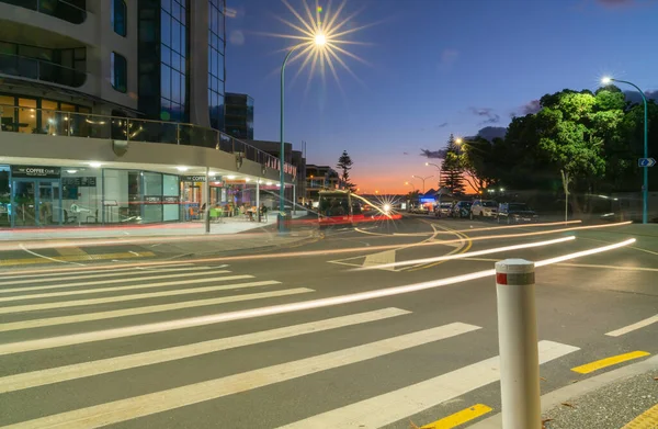 Tauranga Nova Zelândia Fevereiro 2020 Monte Maunganui Cena Rua Intenso — Fotografia de Stock