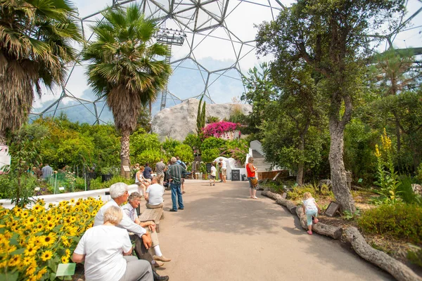 Cornwall England July 2013 Geodesic Dome Eden Project Botanical Gardens — Stock Photo, Image