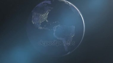 Gece ışık of the Americas (30fps)