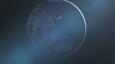 Gece ışıkları Asya ve Avustralya (25fps)