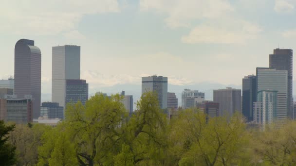 Skyline der Innenstadt von Denver — Stockvideo