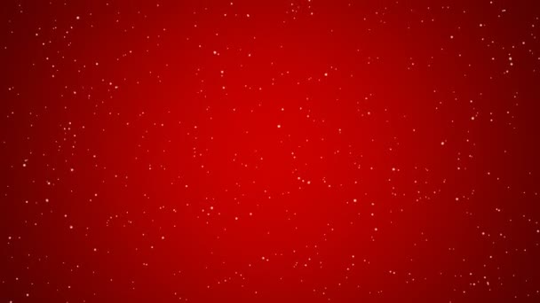 Holiday Snowfall on Red, Small — Stock Video