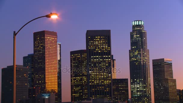 DTLA Skyline — стоковое видео