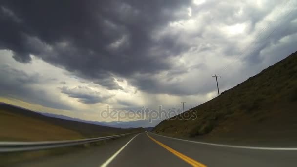 Roadtrip Rearview Time-lapse — Stock Video