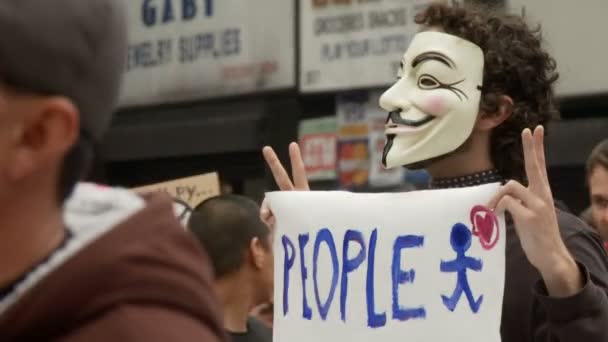 Анонімно заради миру — стокове відео