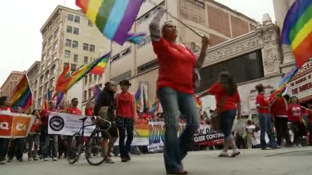 Rally LGBTQ de Los Ángeles — Vídeo de stock