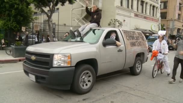 Occupy LA Megaphone — Stock Video