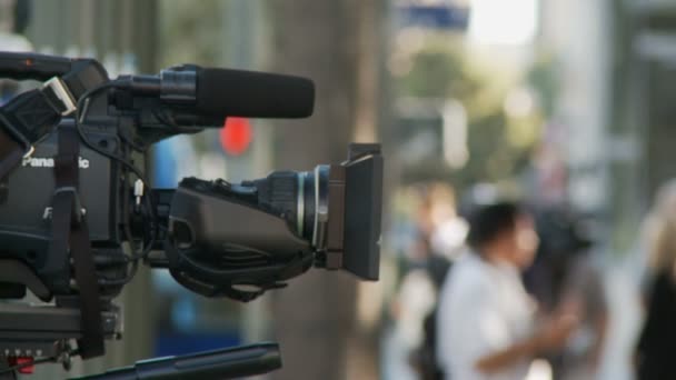 Média hírek kamerák — Stock videók