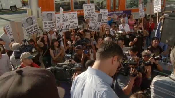 "NO JUSTICE NO PEACE" Chant — Stock Video