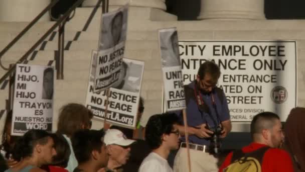 "NO GIUSTIZIA "Segni di protesta — Video Stock