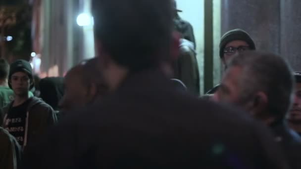 Polizisten bei Occupy-Kundgebung ausgerastet — Stockvideo