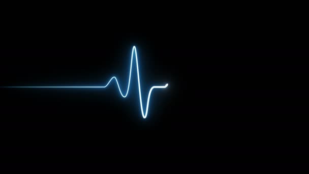 Pantalla de lazo EKG 60 BPM, azul — Vídeo de stock