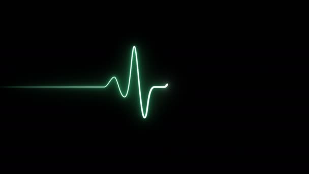 EKG 60 Bpm pętli ekranu, zielony — Wideo stockowe
