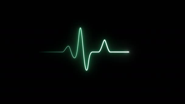 EKG 120 BPM tela de loop, verde — Vídeo de Stock