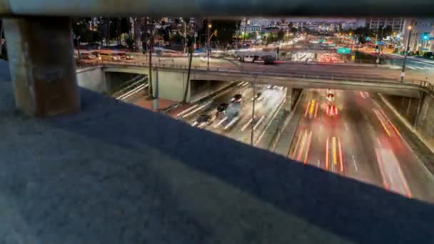 Автострада трафіку сповільненої зйомки — стокове відео