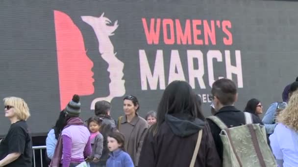 Women's March LA — Stock Video