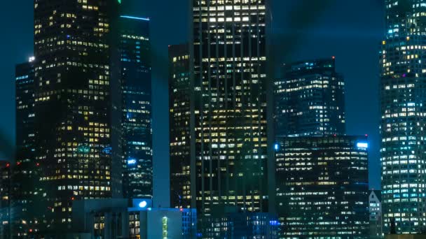 Fönster City nätter Time-lapse — Stockvideo