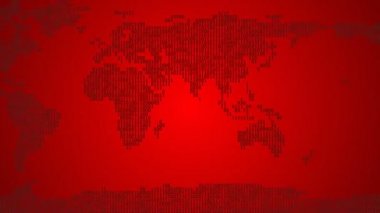 İkili Dünya Haritası, kaydırma - ışık kırmızı
