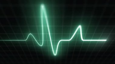 Stilize Ekg hızlı, yeşil