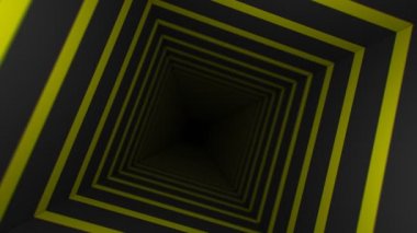 Sarı çizgili Infinity kutusu (24 kare/sn). Anksiyete hissi oluşturma bir siyah ve sarı çizgili tünelden hareketli arka plan.