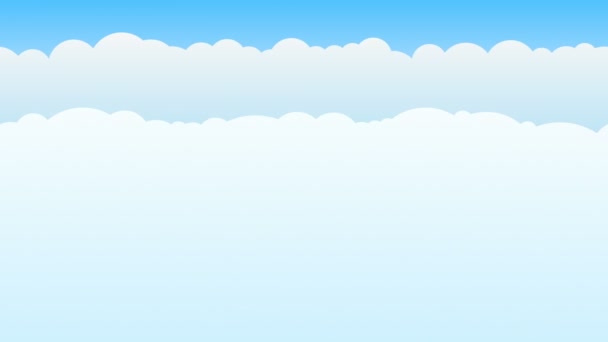 Sosyal Medya Döngü Bulut Animasyonlu Fps Mutlu Bulut Arka Plan — Stok video