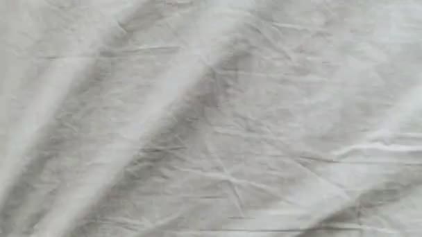 Gerimpelde Bed Sheets Stof Textuur Geanimeerde Lus Voor Achtergronden Overlappend — Stockvideo