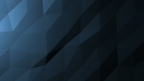 低聚背景 深蓝色 美丽的马赛克数字网格环背景的标题和拖车 动画像一个水汪汪的浮动波 — 图库视频影像