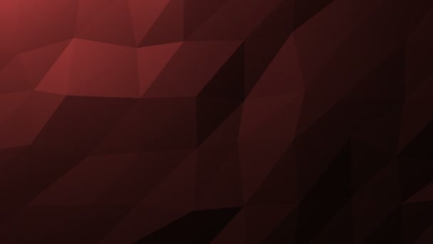 Низький Полі Фон Темно Червоний Прекрасний Мозаїчний Цифровий Сітчастий Фон — стокове відео