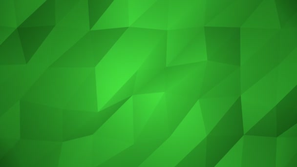 低ポリゴンの背景グリーン美しいモザイク デジタル メッシュ タイトルや予告編 水っぽい浮遊波のようなアニメーションのループ背景 — ストック動画
