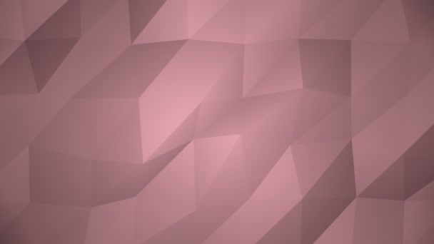 低ポリゴンの背景 ピンク 美しいモザイク デジタル メッシュ タイトルや予告編 水っぽい浮遊波のようなアニメーションのループ背景 — ストック動画