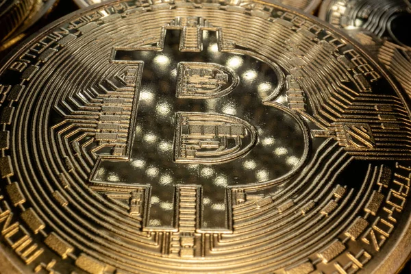 Luces led Bitcoin — Foto de Stock
