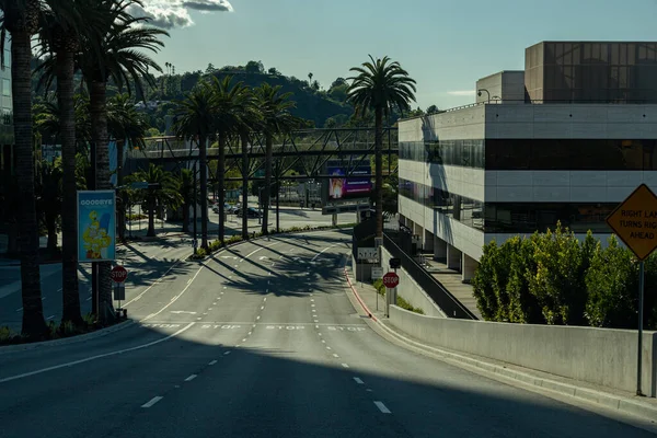 Estrada Até Universal Studios Hollywood Los Angeles Califórnia Está Vazia — Fotografia de Stock