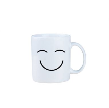Smiley coffee cup isolated on white background, with clipping pa clipart