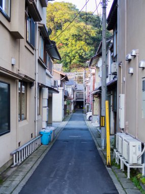 Sokak ve geleneksel Japon Mimarlık ev alanı