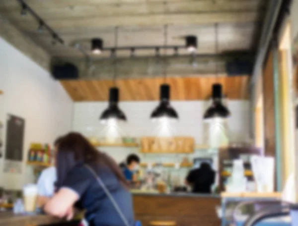 顧客とぼやけビンテージ カフェ — ストック写真