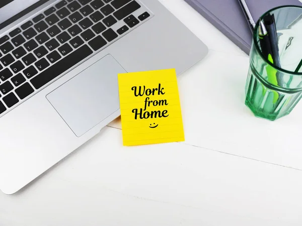 Work Home Sticky Note Desk — Stock Photo, Image