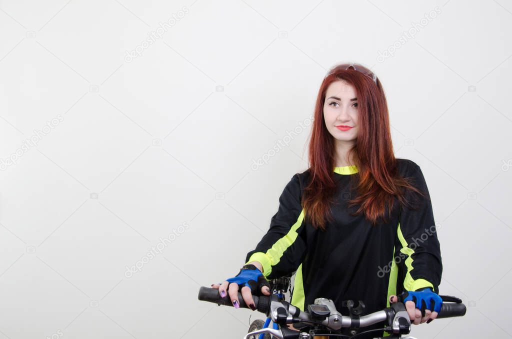 girl with a bicycle