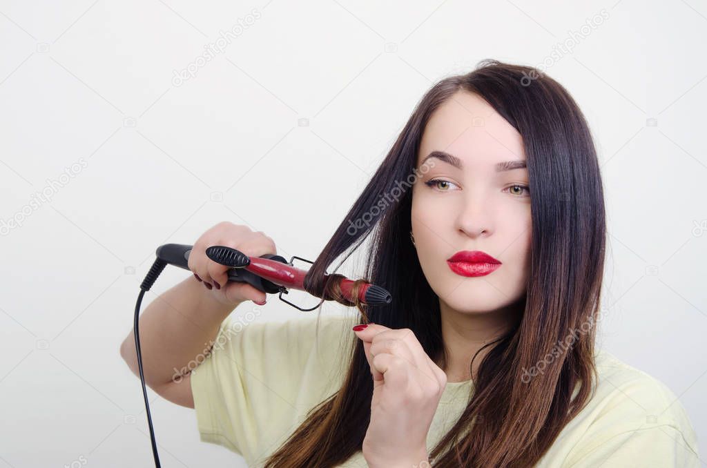 a girl does a hair-do