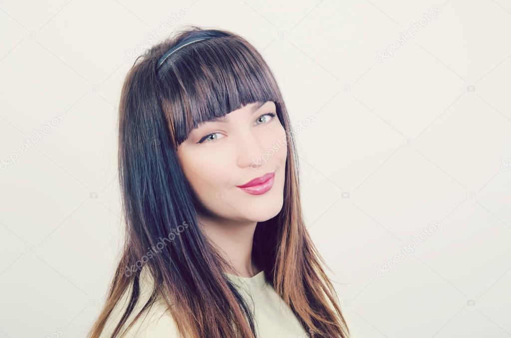 girl with a fringe