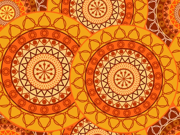 Patrón sin costuras Mandala. Patrón geométrico en estilo budista e hindú. Ilustración vectorial . — Vector de stock