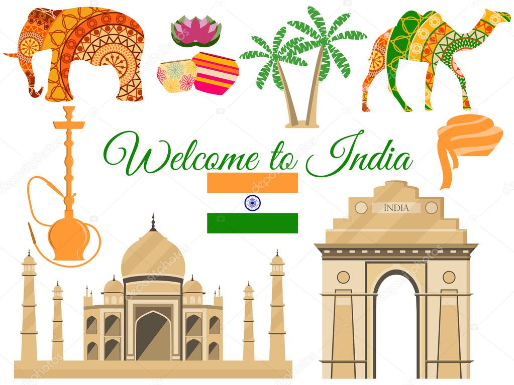 to India, India's traditional symbols, icons attractions