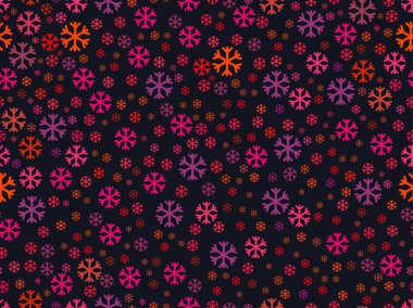 Kar taneleri ile Seamless modeli. Noel desen. Vektör çizim.