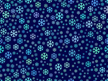 Kar taneleri ile Seamless modeli. Noel desen. Vektör çizim.