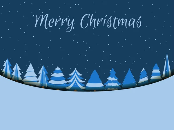 Feliz fondo navideño con árboles de Navidad. Ilustración vectorial . — Vector de stock