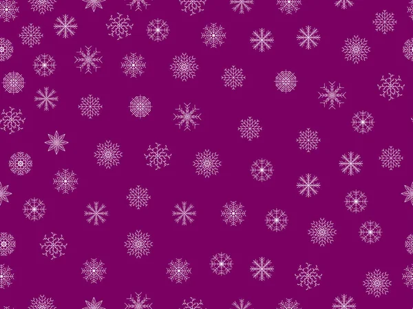 Patrón sin costuras con copos de nieve. Patrón de Navidad. Ilustración vectorial . — Vector de stock