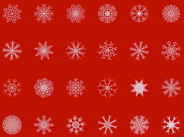 Set of vector snowflakes — Stock Vector