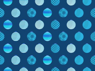 Noel topları ile Seamless modeli. Vektör çizim.