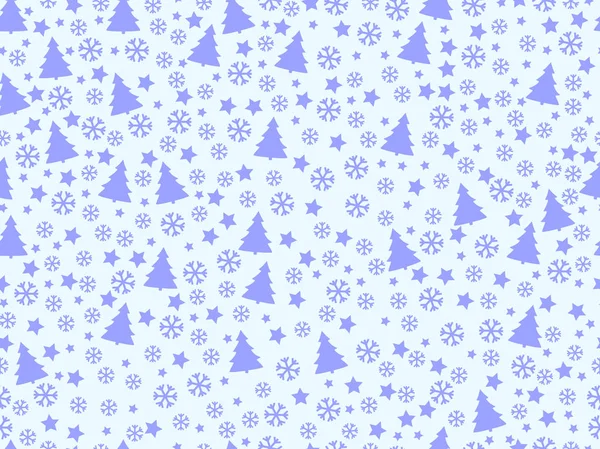 Безшовний візерунок з ялинками та сніжинками. Різдвяний візерунок. Векторні ілюстрації . — стоковий вектор