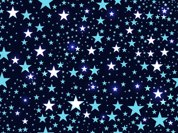 Бесшовный рисунок со звездами, в глубоком космосе. Векторная иллюстрация . — стоковый вектор